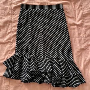 Striped Asymmetrical Skirt (M)